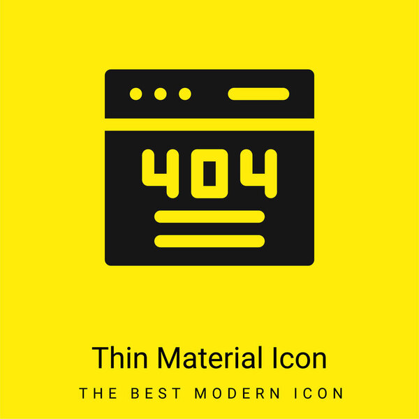 404 minimal bright yellow material icon