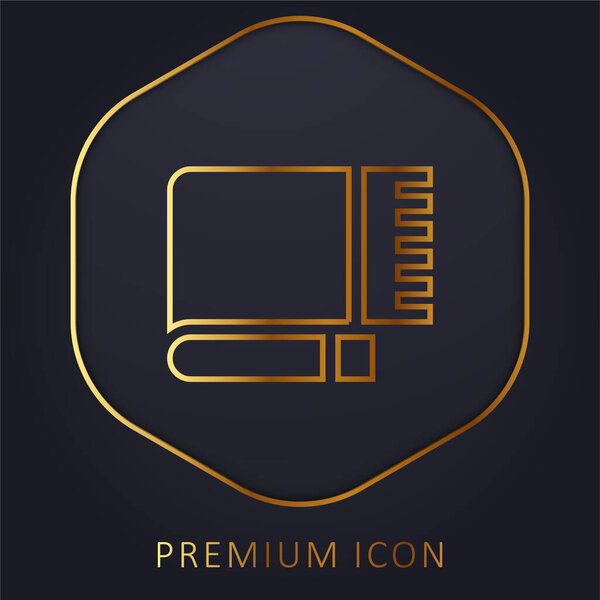 Blanket golden line premium logo or icon