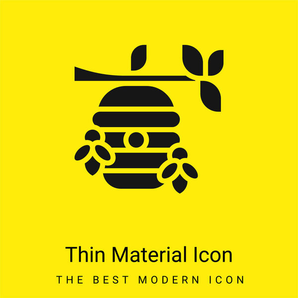 Улей минимальный ярко-желтый иконка материала