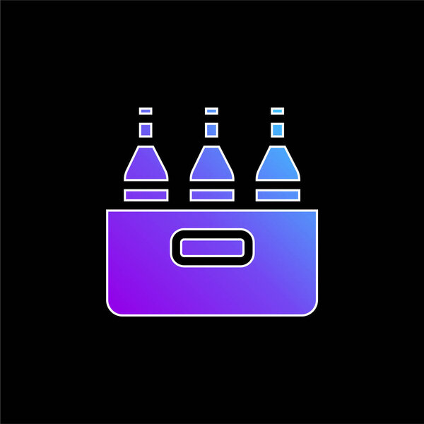 Beer blue gradient vector icon