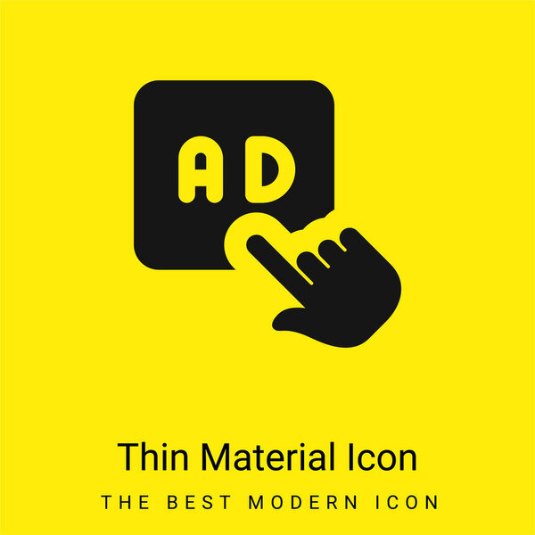 Ads minimal bright yellow material icon