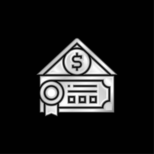 Bond silver plated metallic icon