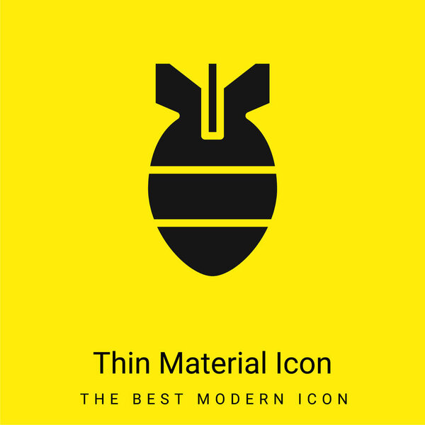 Bomb minimal bright yellow material icon