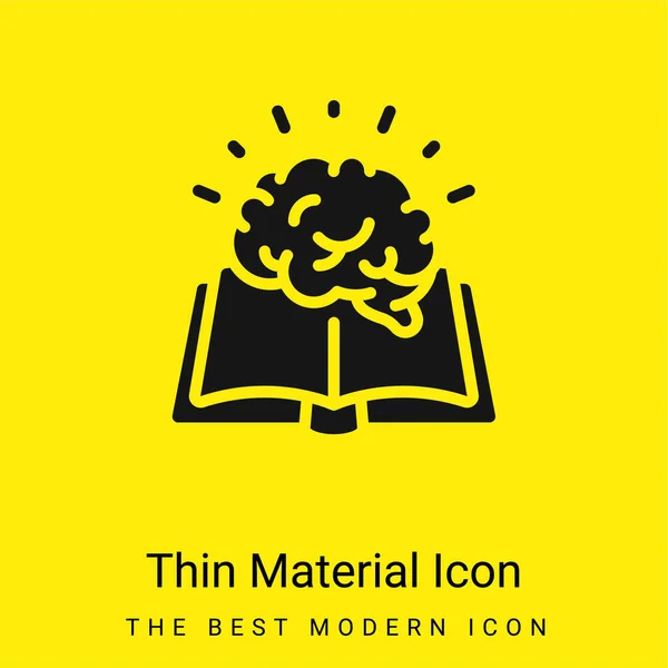 Livro Mínimo Ícone Material Amarelo Brilhante —  Vetores de Stock