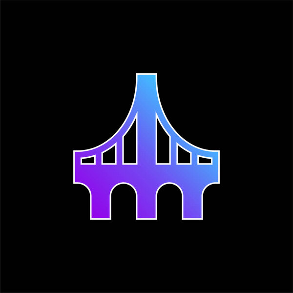 Значок синего градиента мостов