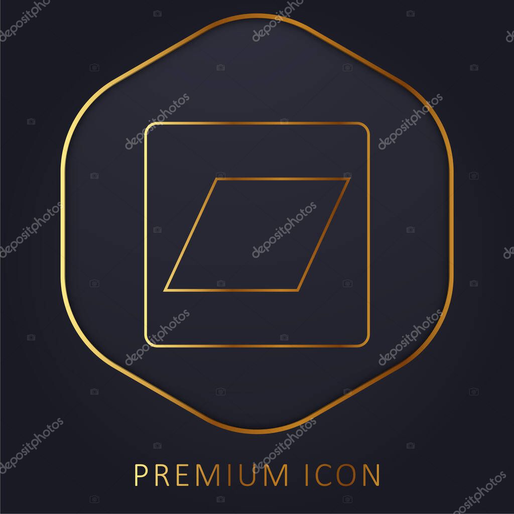 Bandcamp Logo golden line premium logo or icon