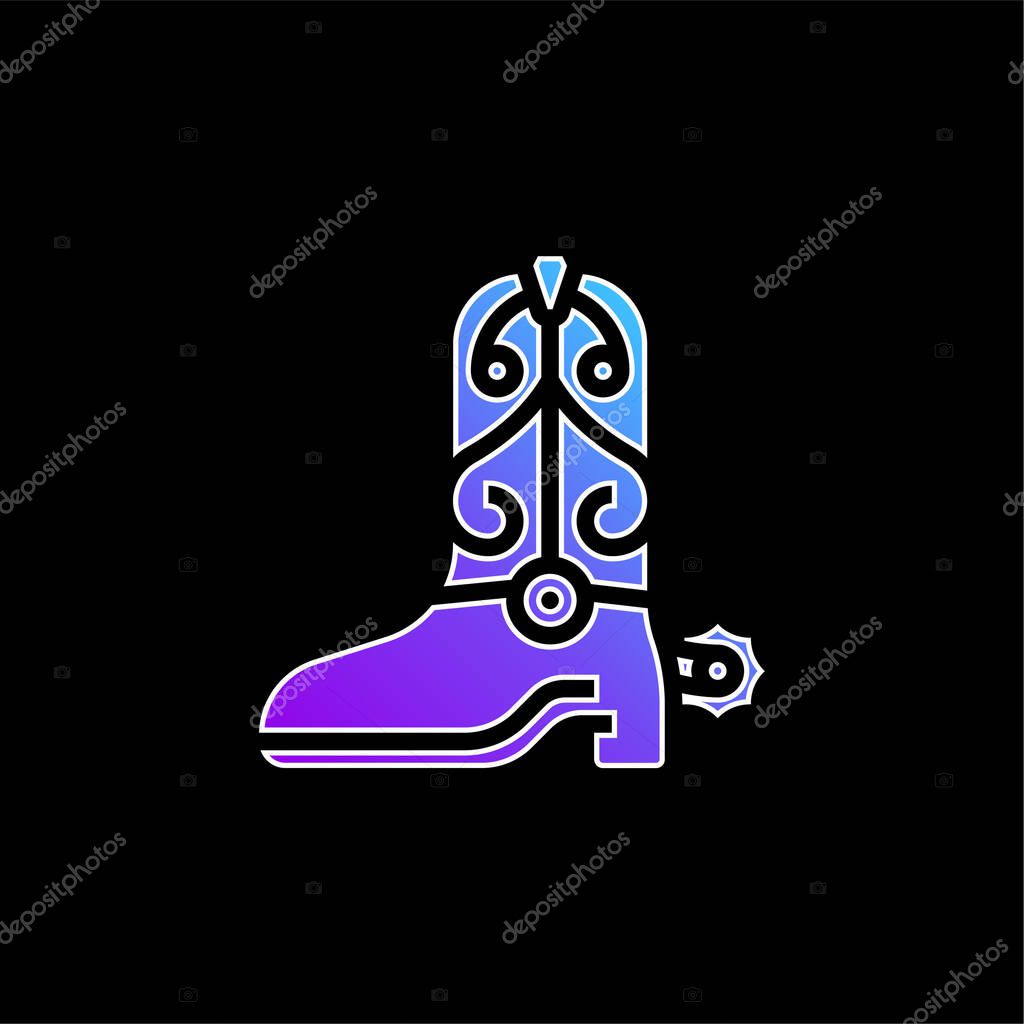 Boot blue gradient vector icon