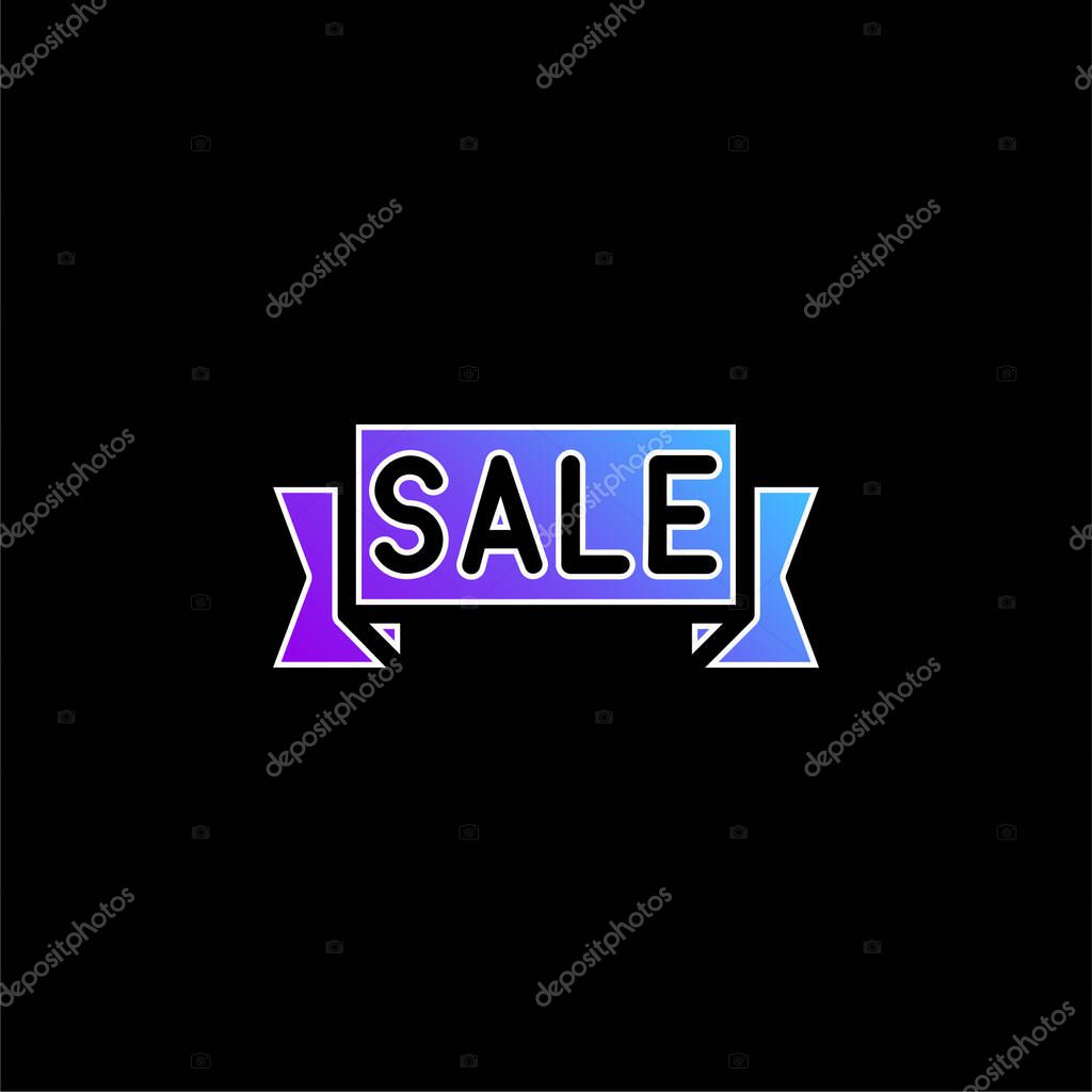 Black Friday blue gradient vector icon
