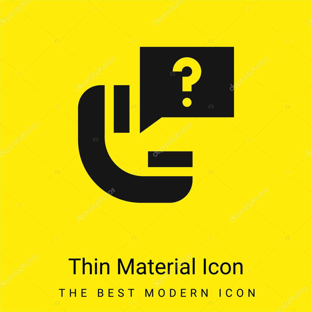 Ask minimal bright yellow material icon