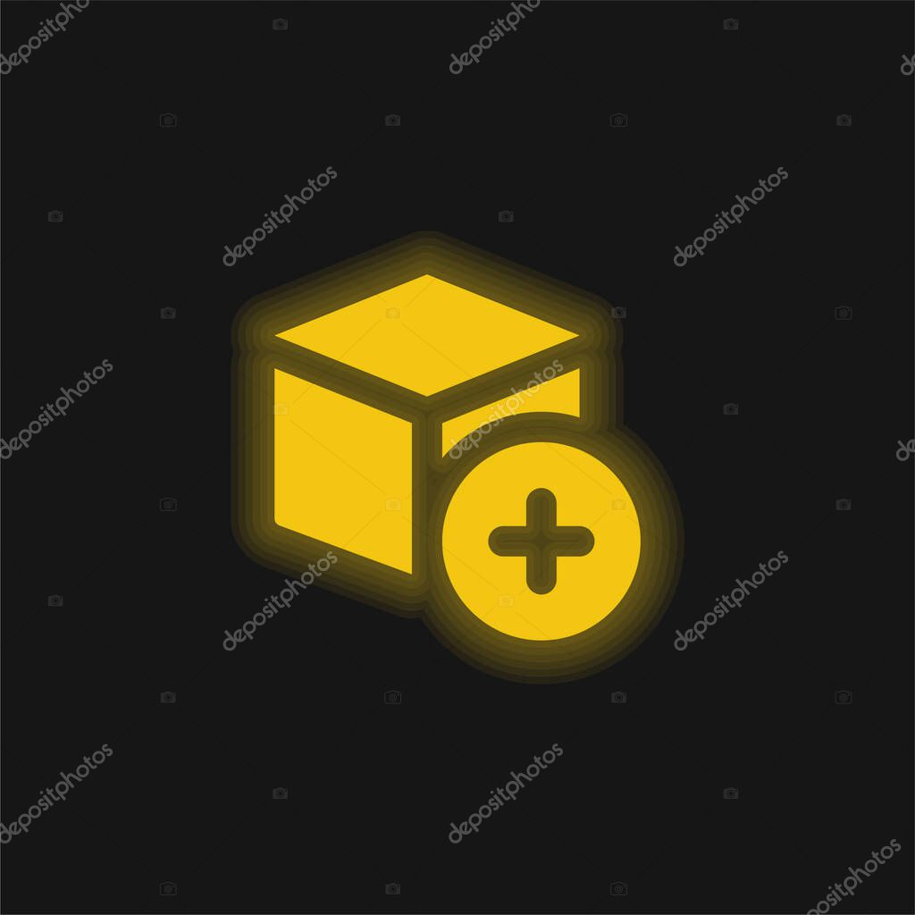Add yellow glowing neon icon