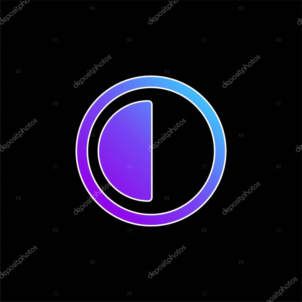 30 Minutes blue gradient vector icon