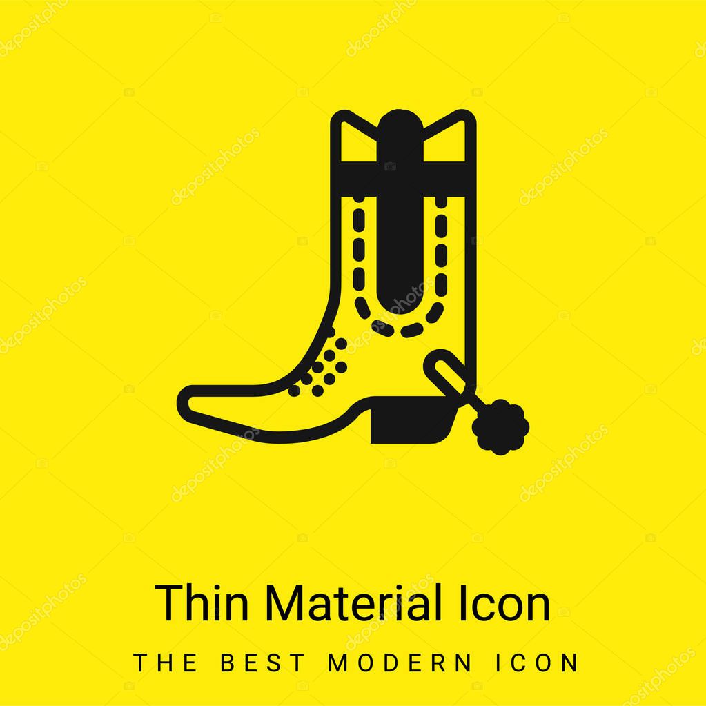 Boot minimal bright yellow material icon