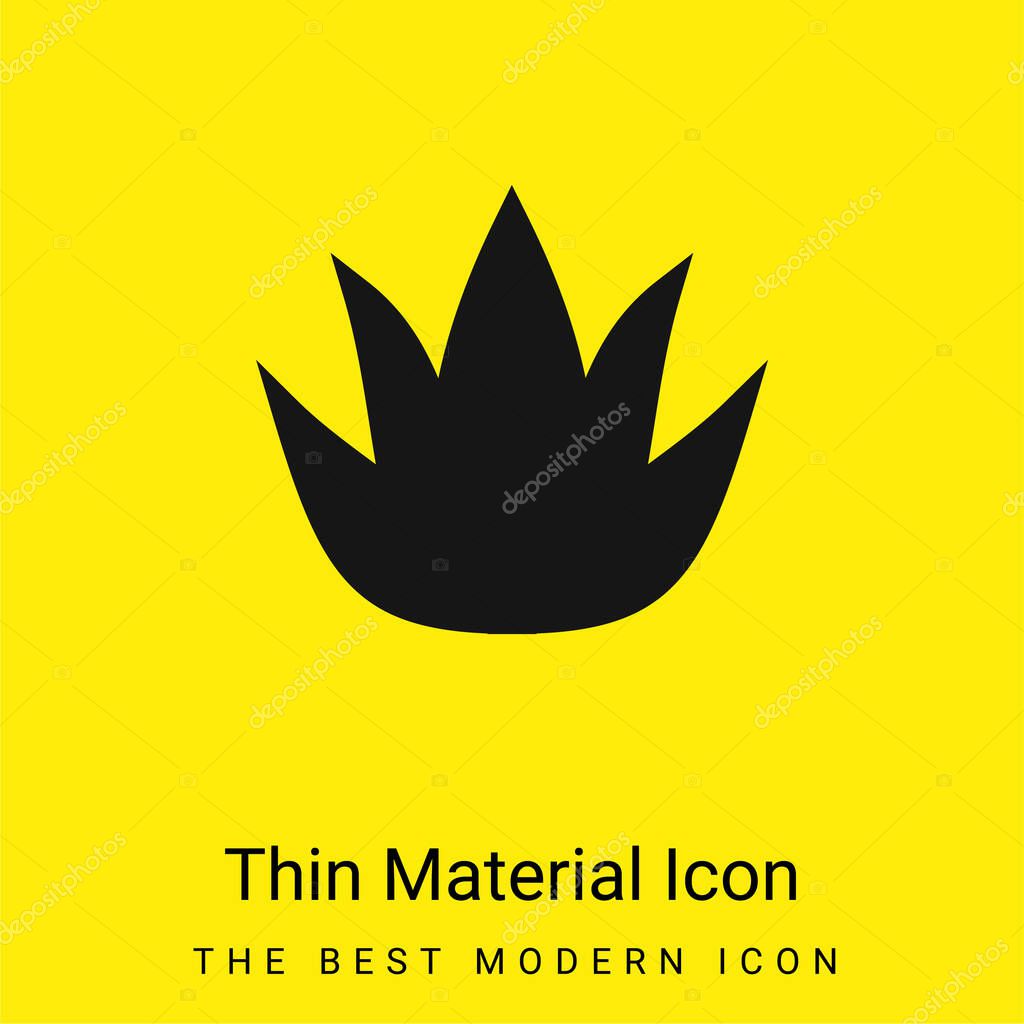 Aloe Vera minimal bright yellow material icon
