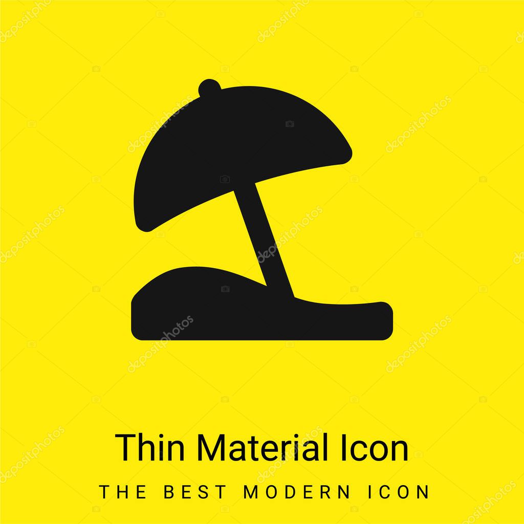 Beach Umbrella minimal bright yellow material icon
