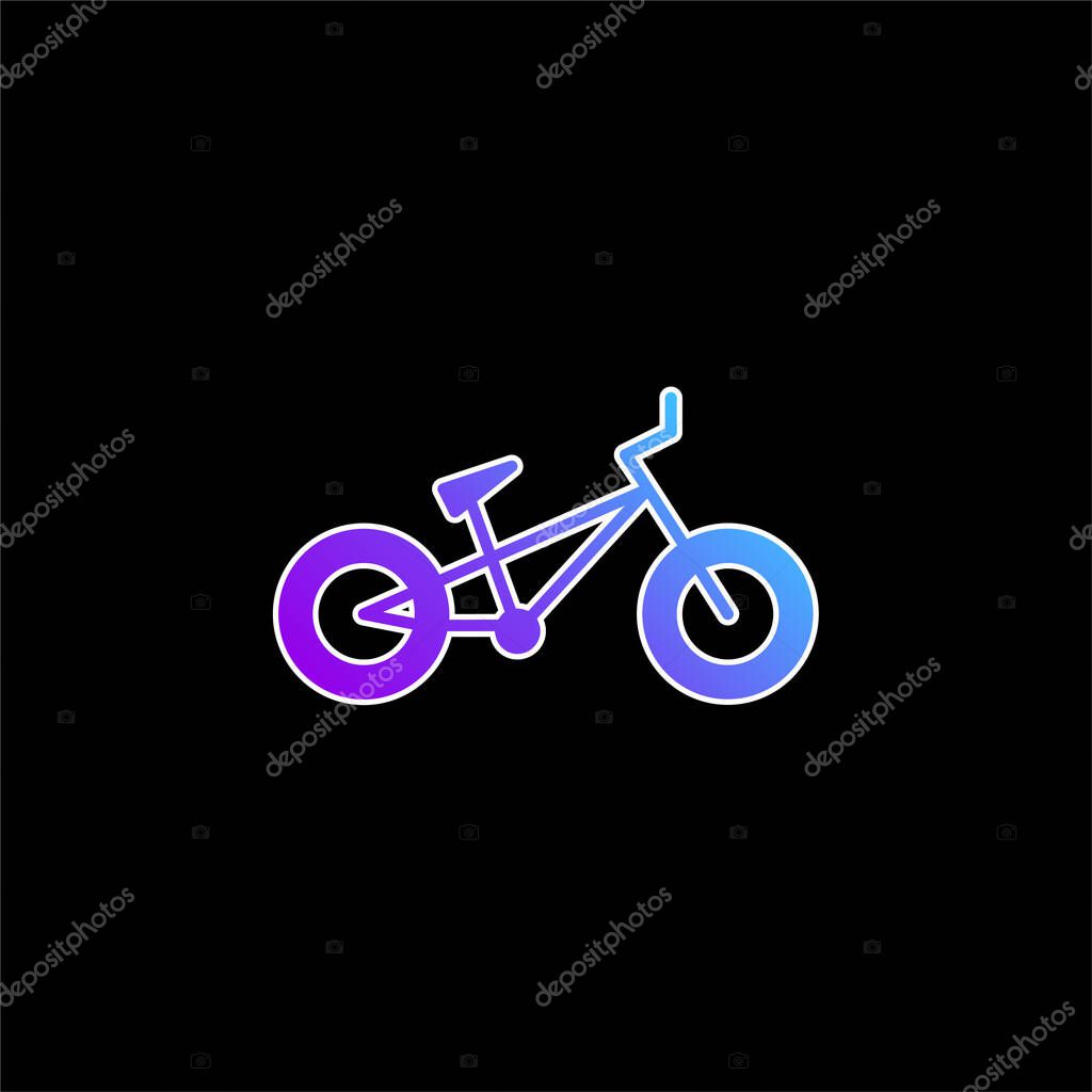 Bmx blue gradient vector icon
