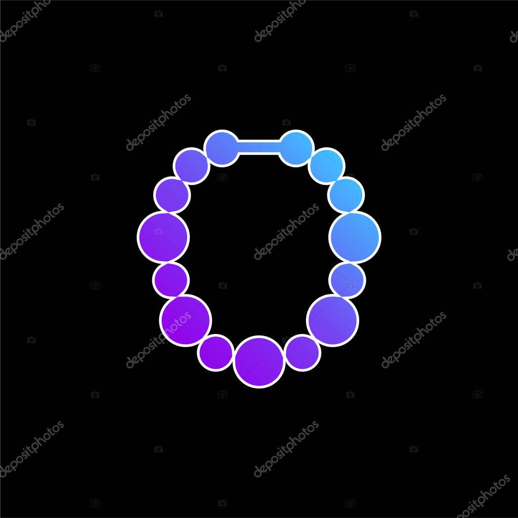 Beads blue gradient vector icon