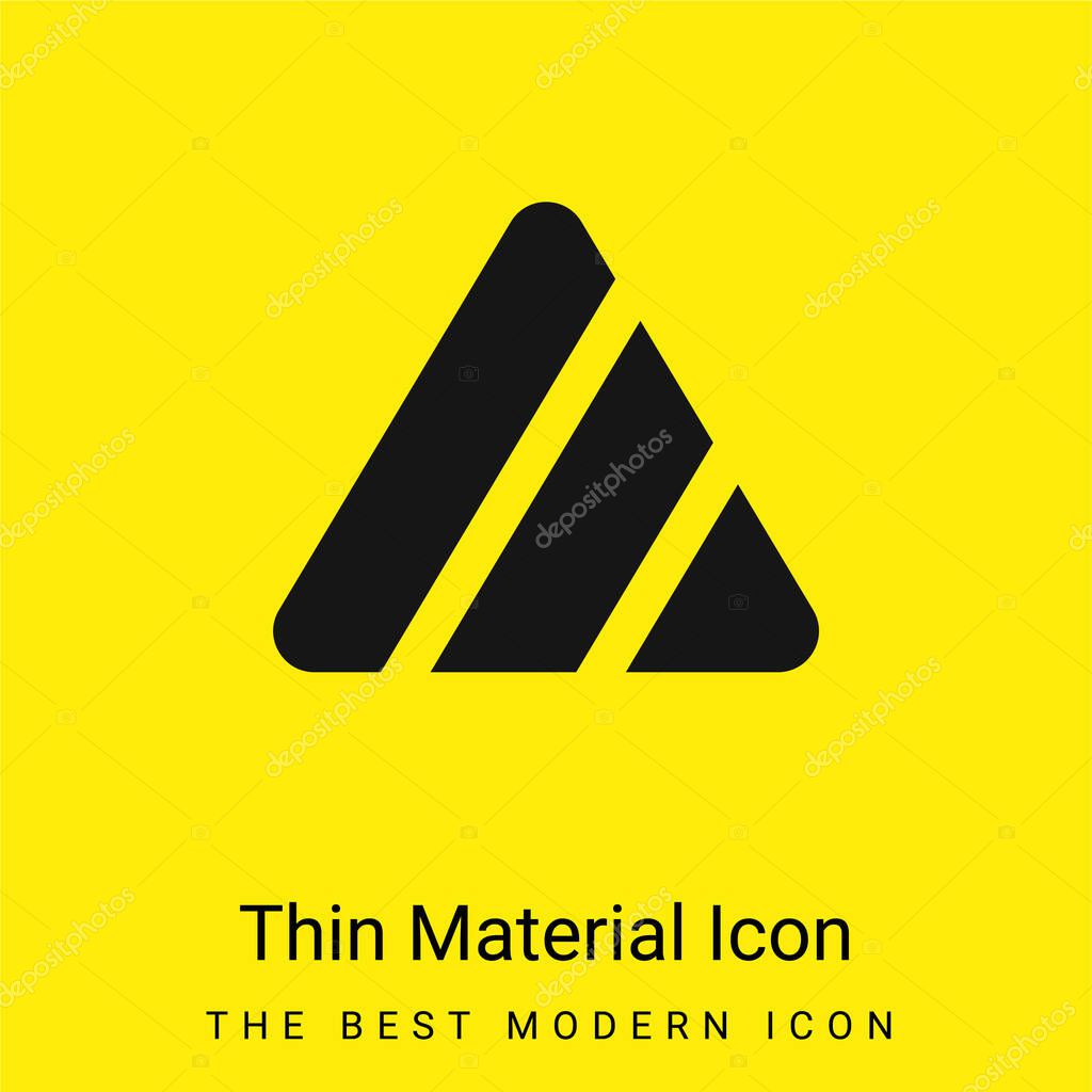 Bleach minimal bright yellow material icon