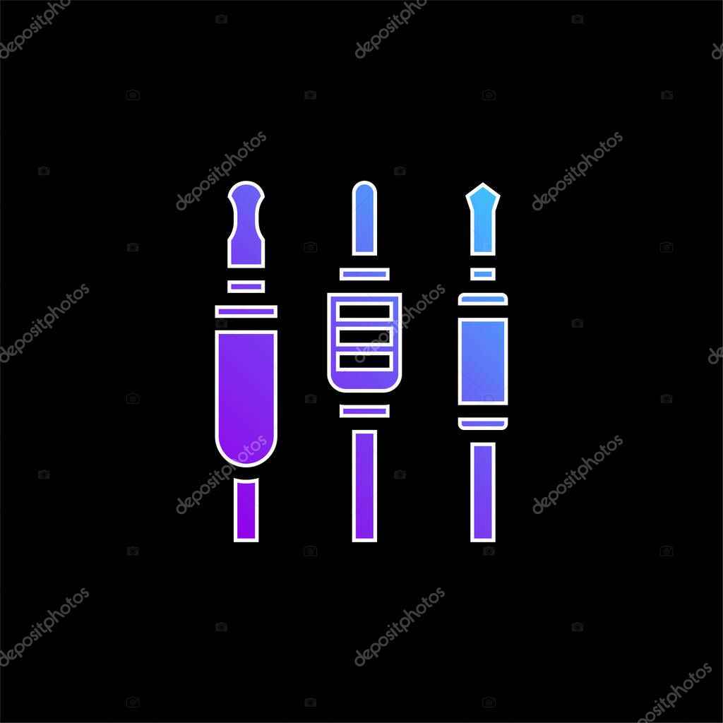 Audio Jack blue gradient vector icon