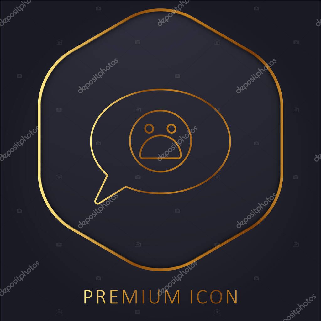 Bad Review golden line premium logo or icon