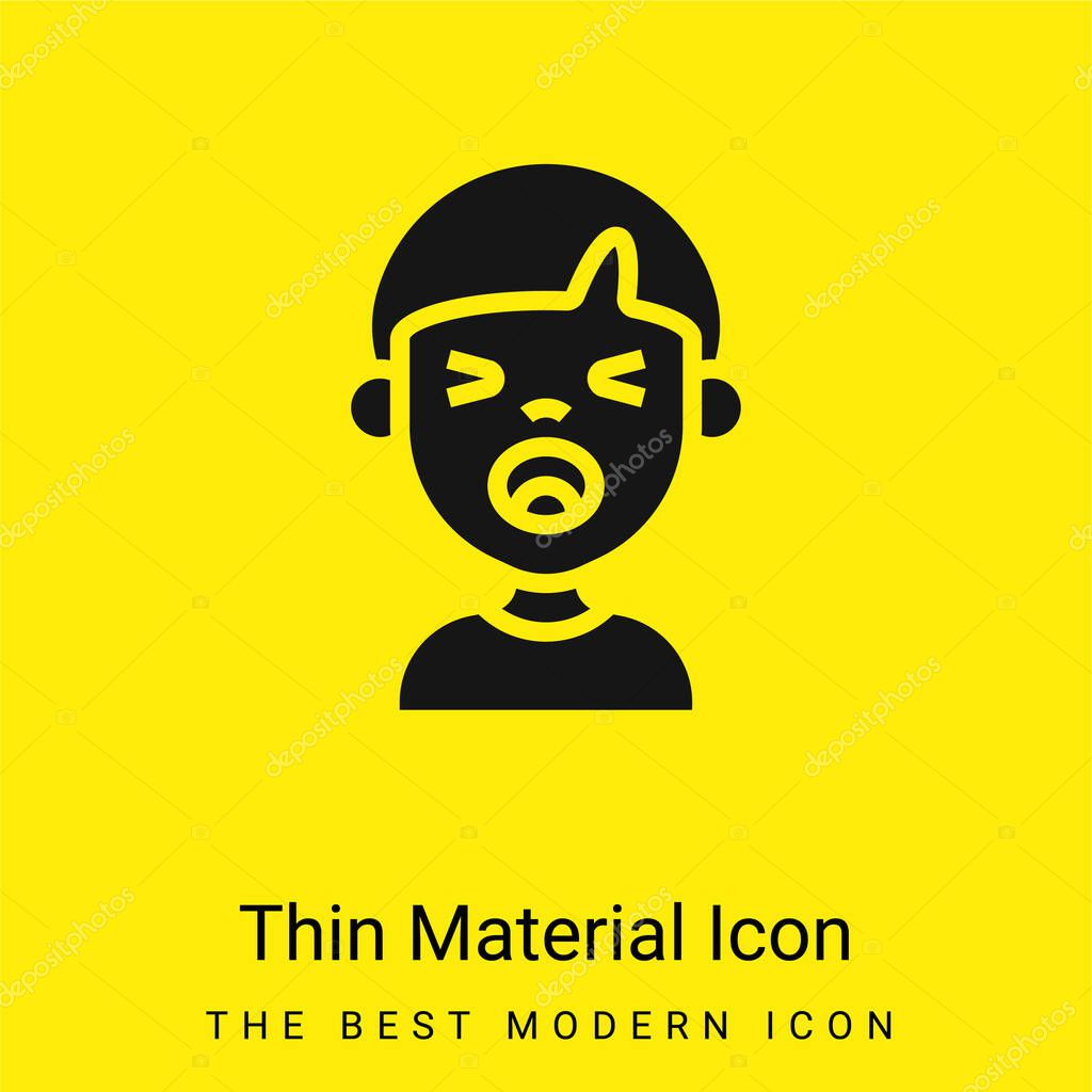 Boy minimal bright yellow material icon