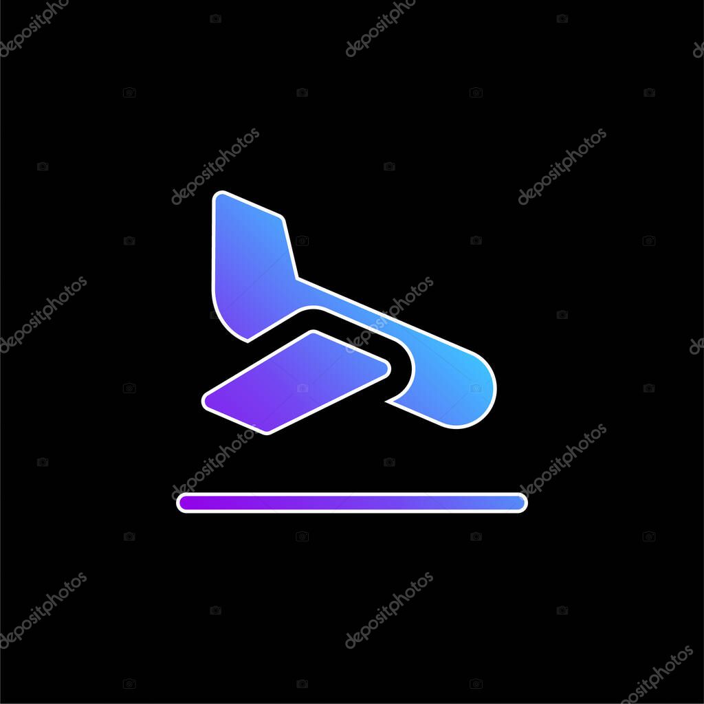 Arrival blue gradient vector icon