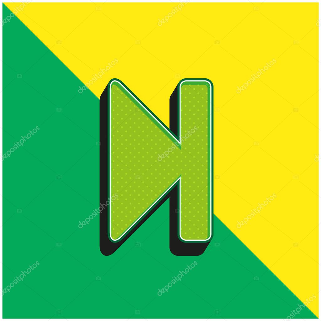 Advance Button Green and yellow modern 3d vector icon logo