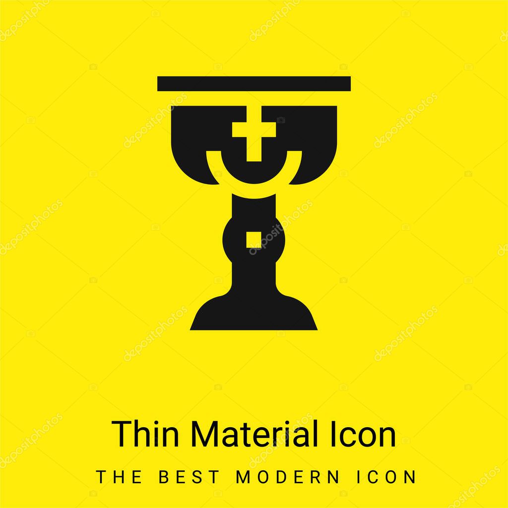 Baptism minimal bright yellow material icon