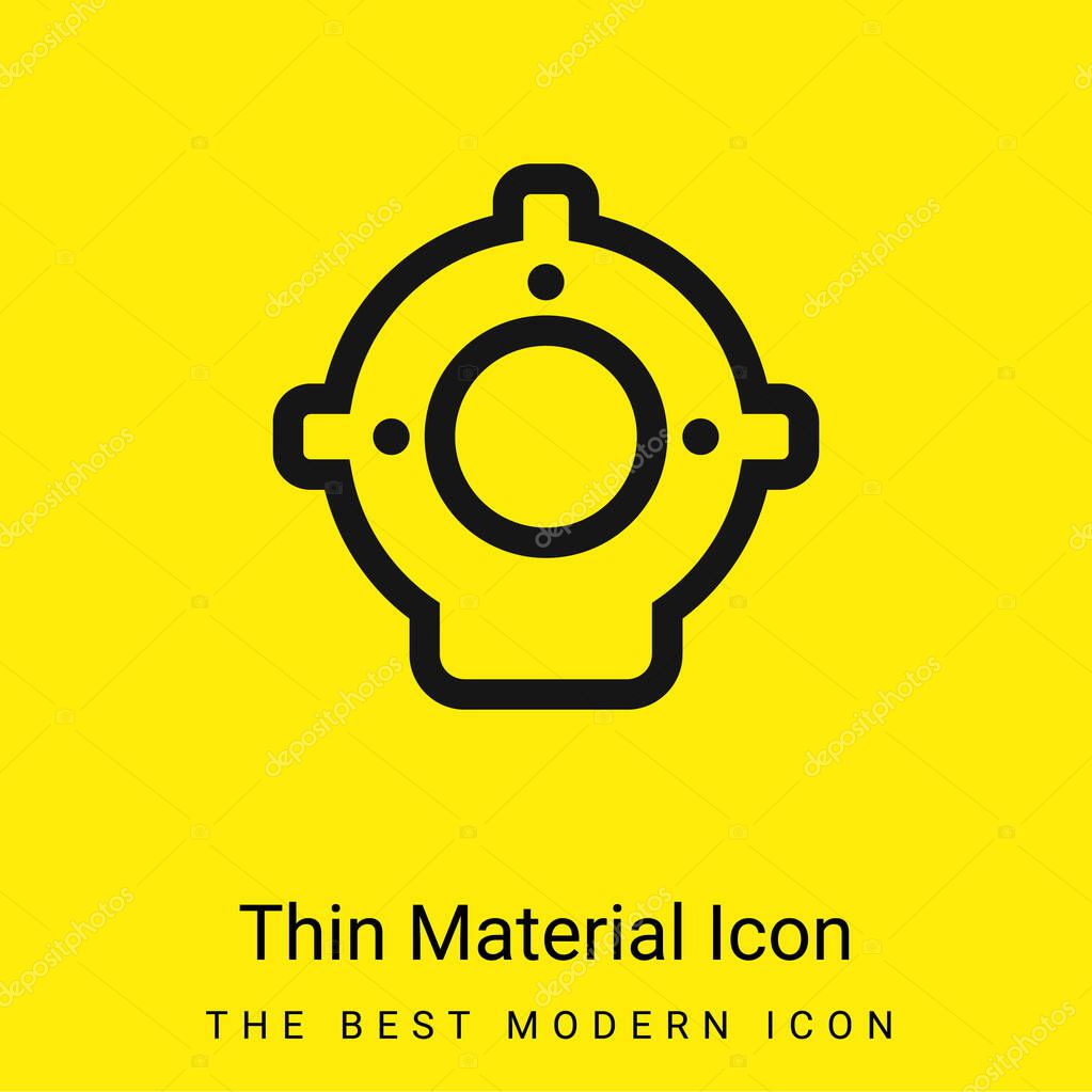 Aqualung minimal bright yellow material icon