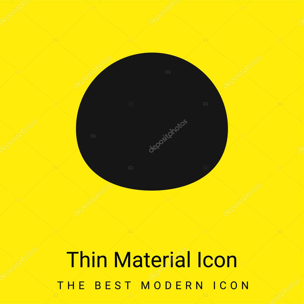 Black Oval minimal bright yellow material icon