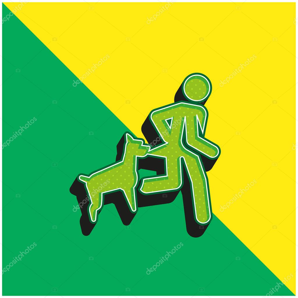 Bite Green and yellow modern 3d vector icon logo