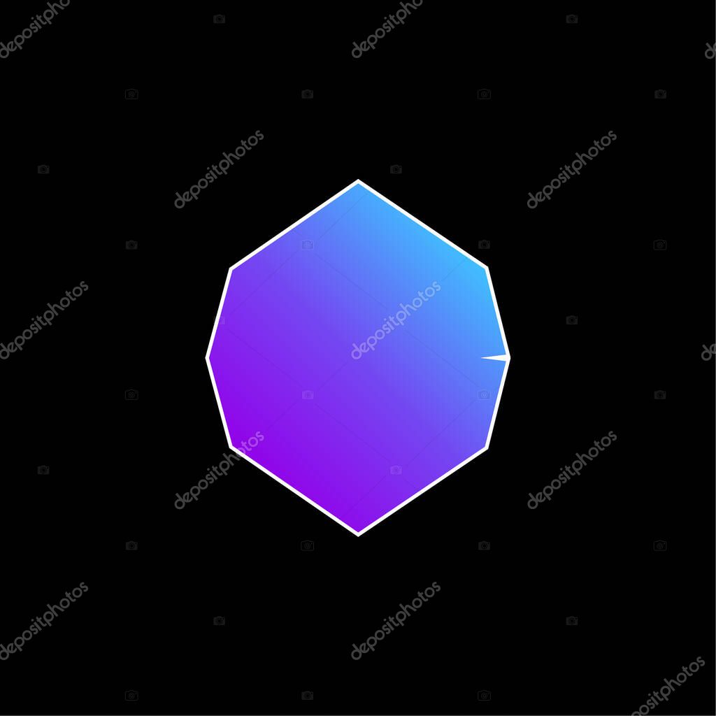 Black Octagon Shape blue gradient vector icon