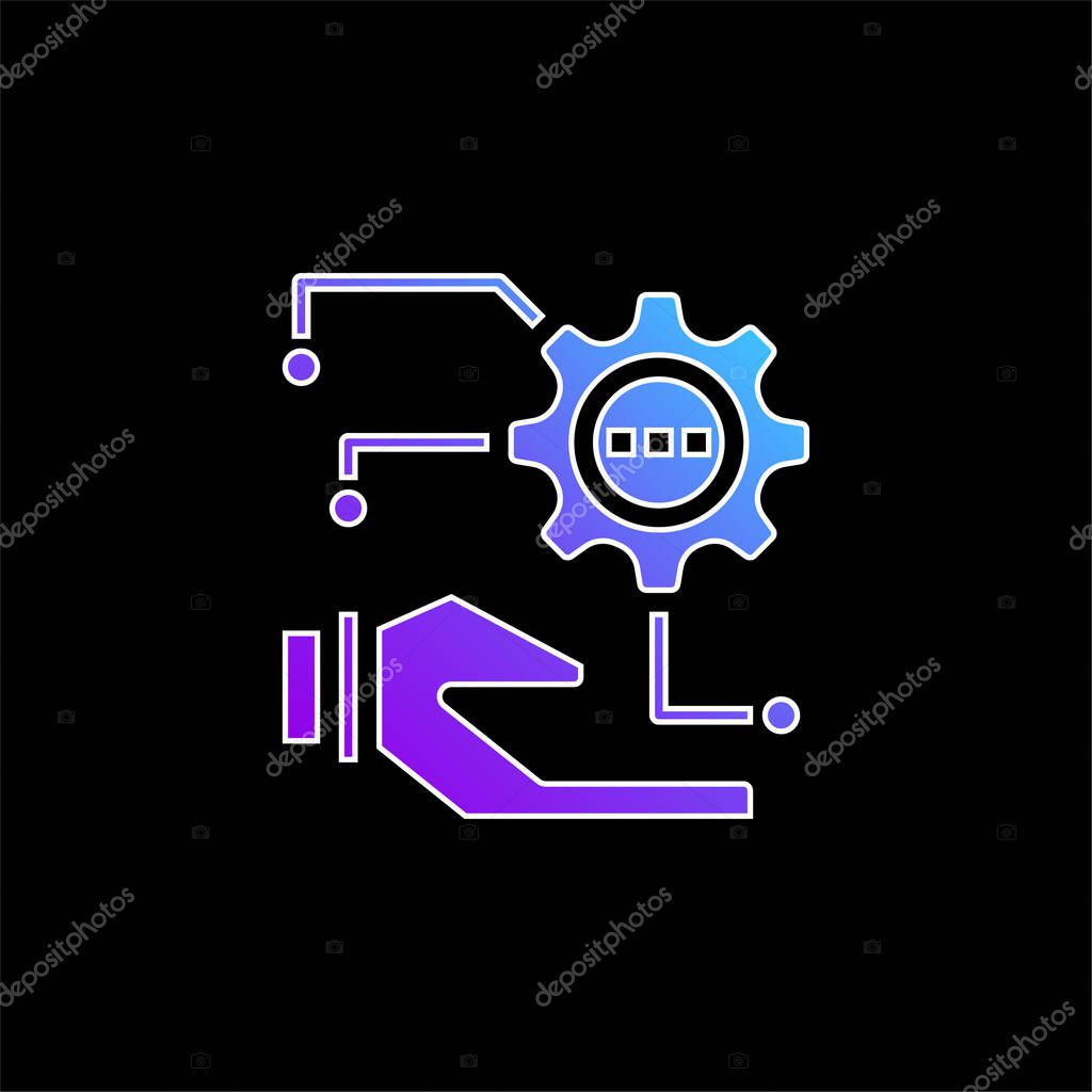 Algorithm blue gradient vector icon