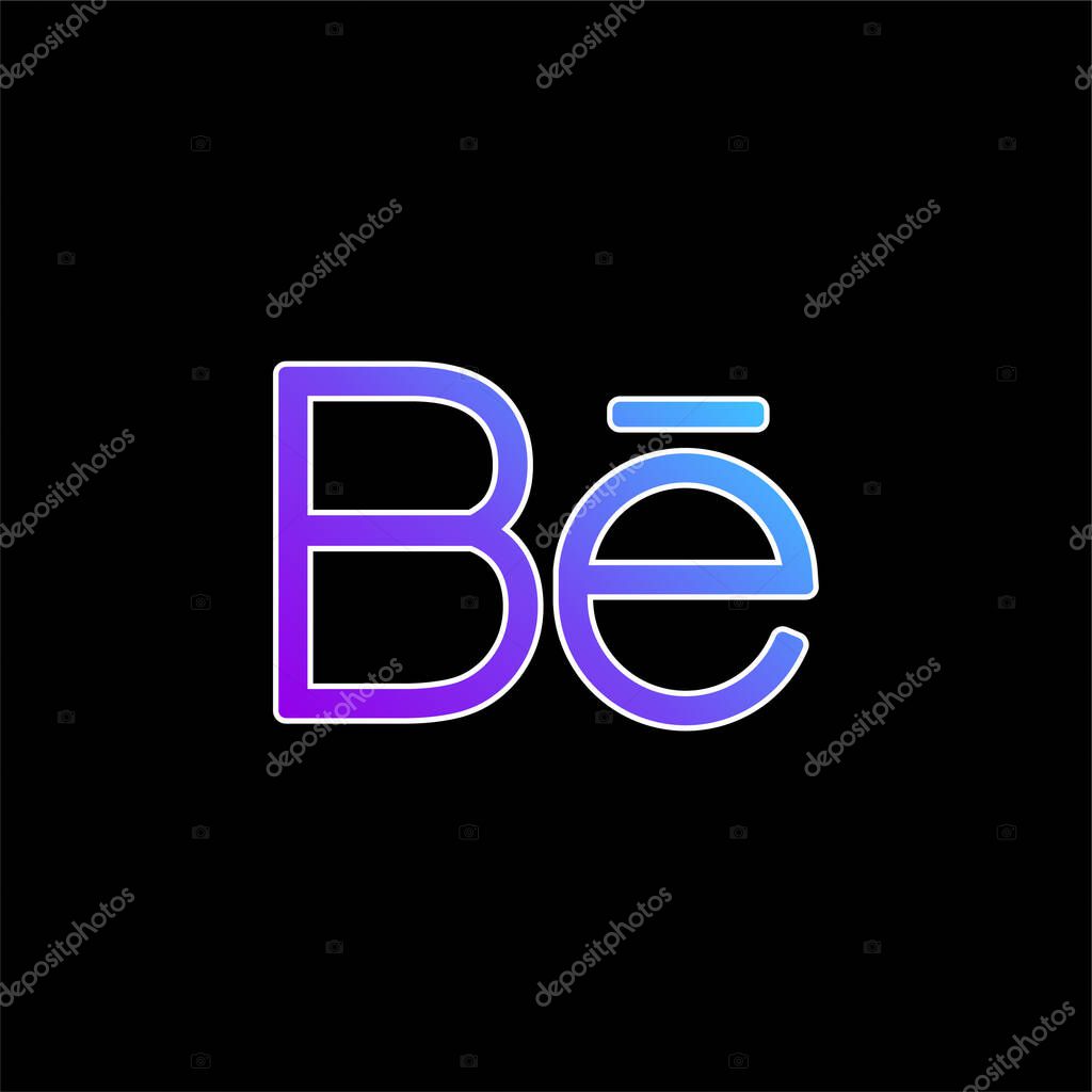Behance Big Logo blue gradient vector icon