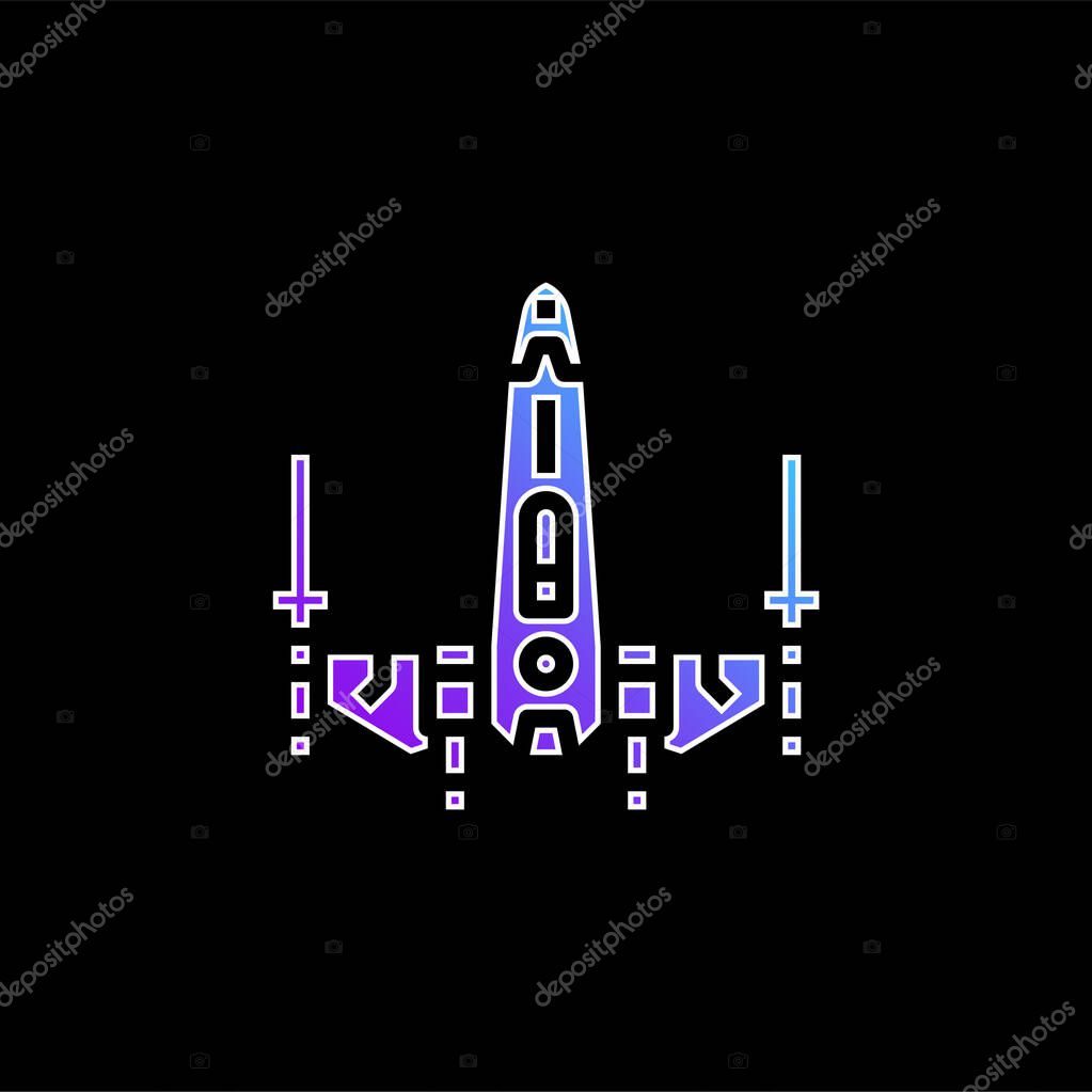 Battleship blue gradient vector icon