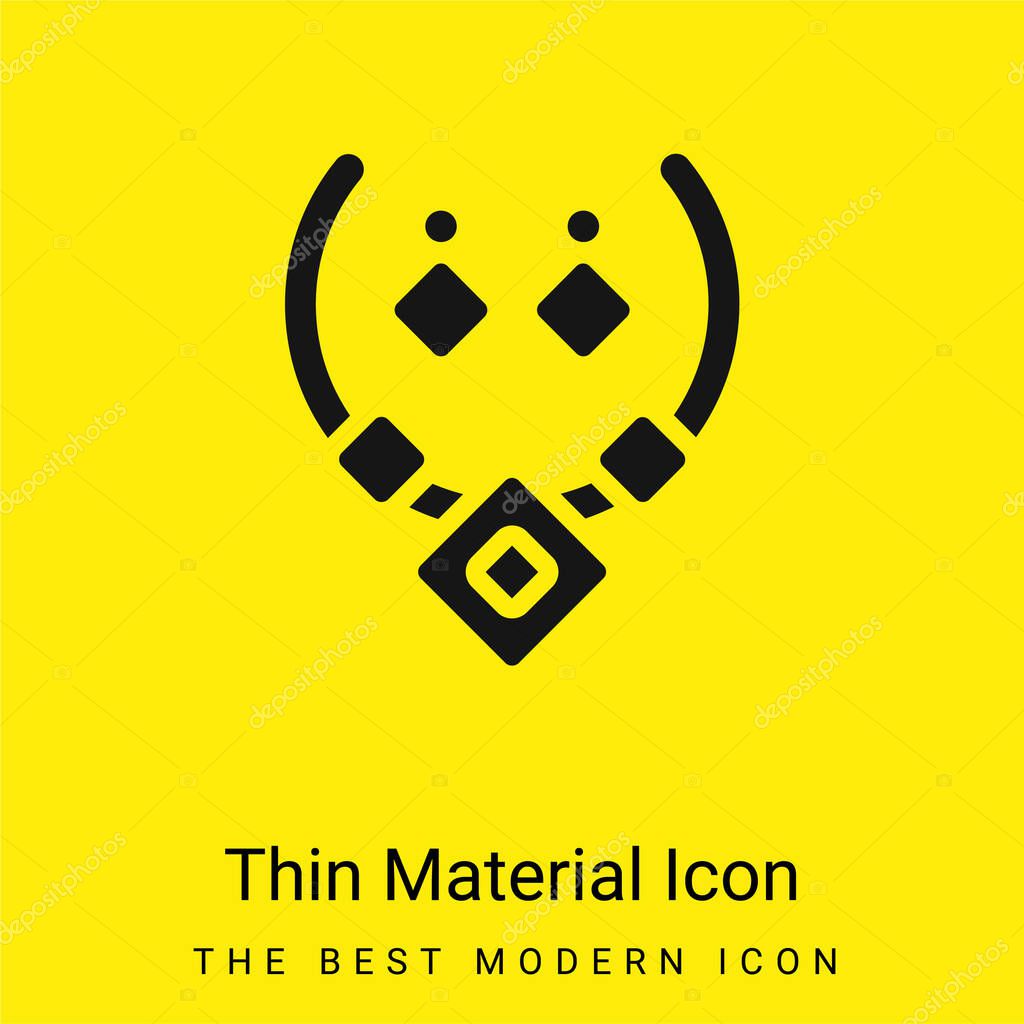 Aztec Necklace minimal bright yellow material icon