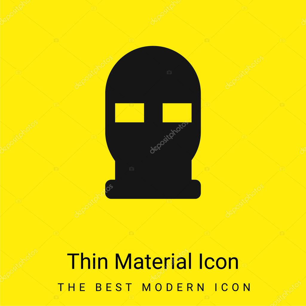 Balaclava minimal bright yellow material icon