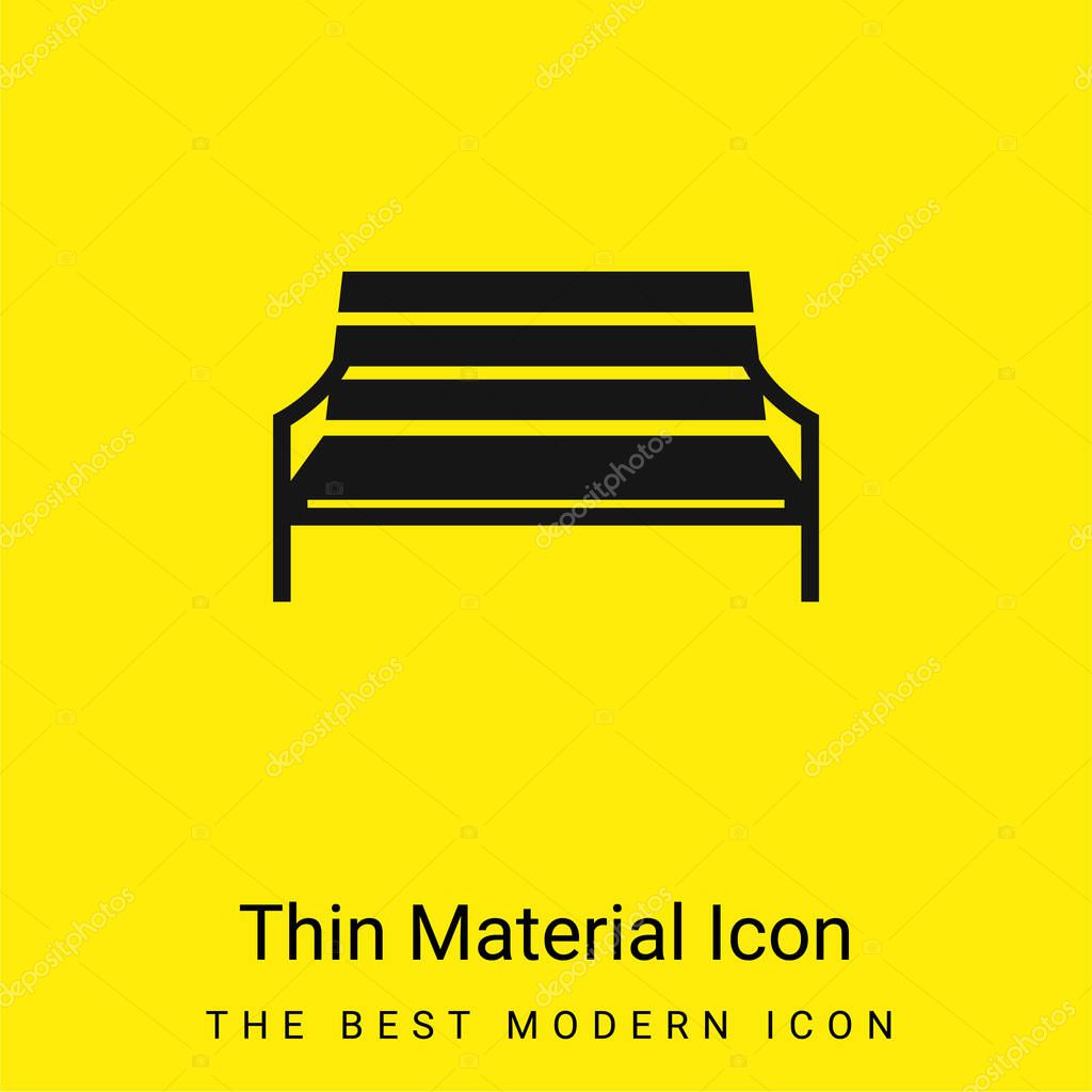 Bench minimal bright yellow material icon