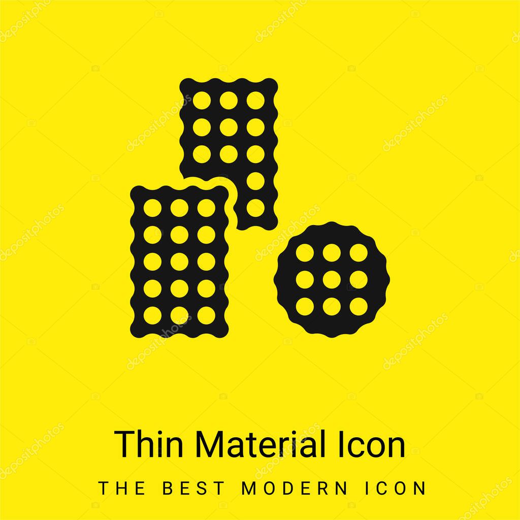 Biscuit minimal bright yellow material icon
