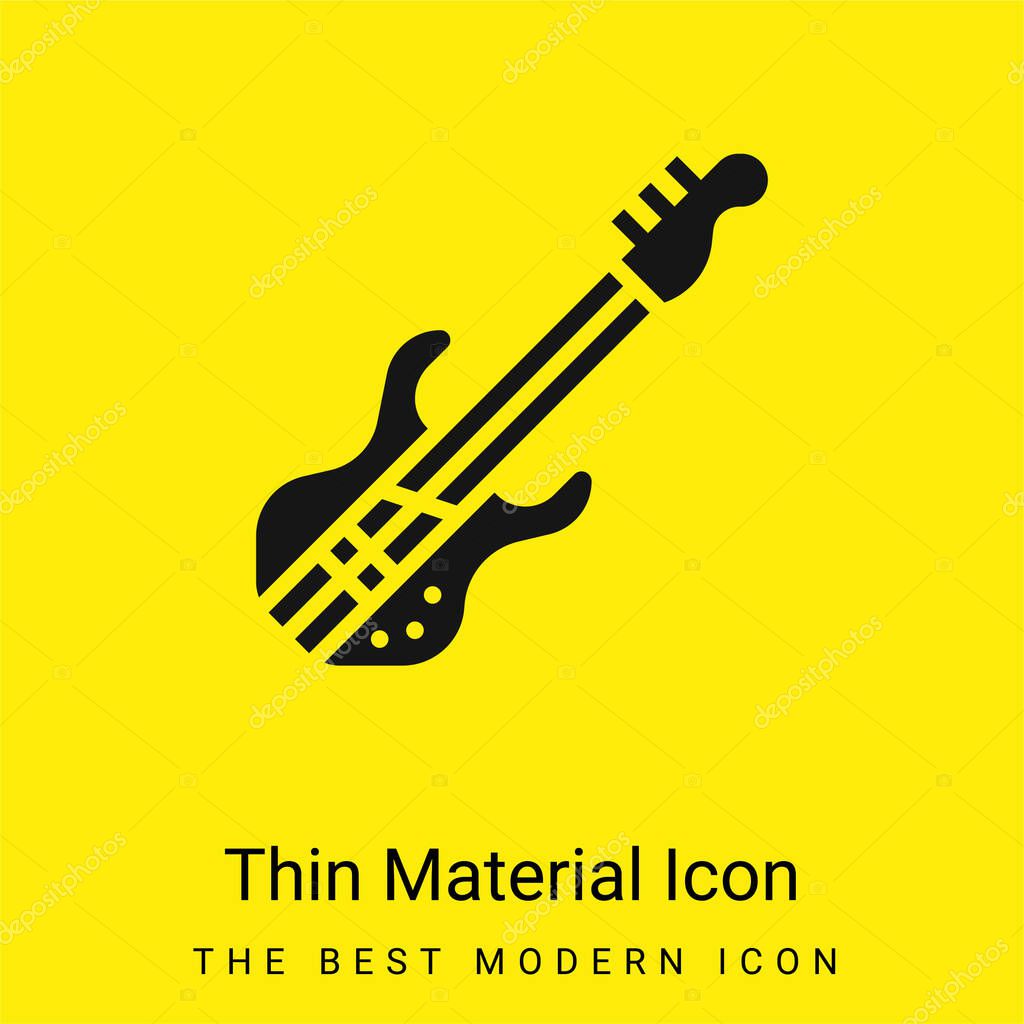 Bass Guitar minimal bright yellow material icon