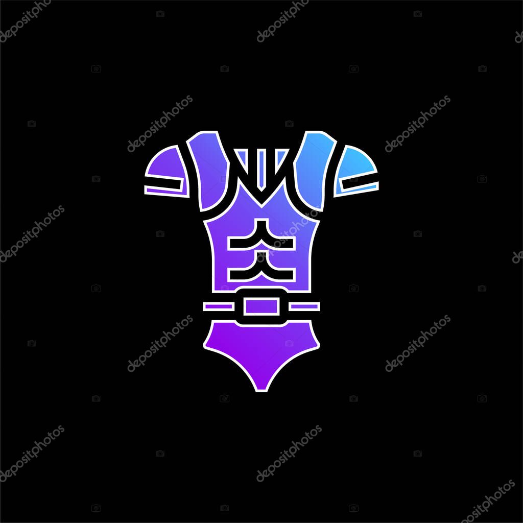 Armor blue gradient vector icon