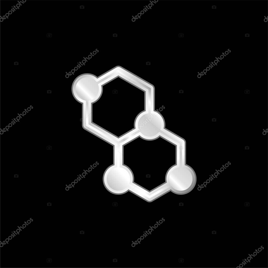 Bond silver plated metallic icon