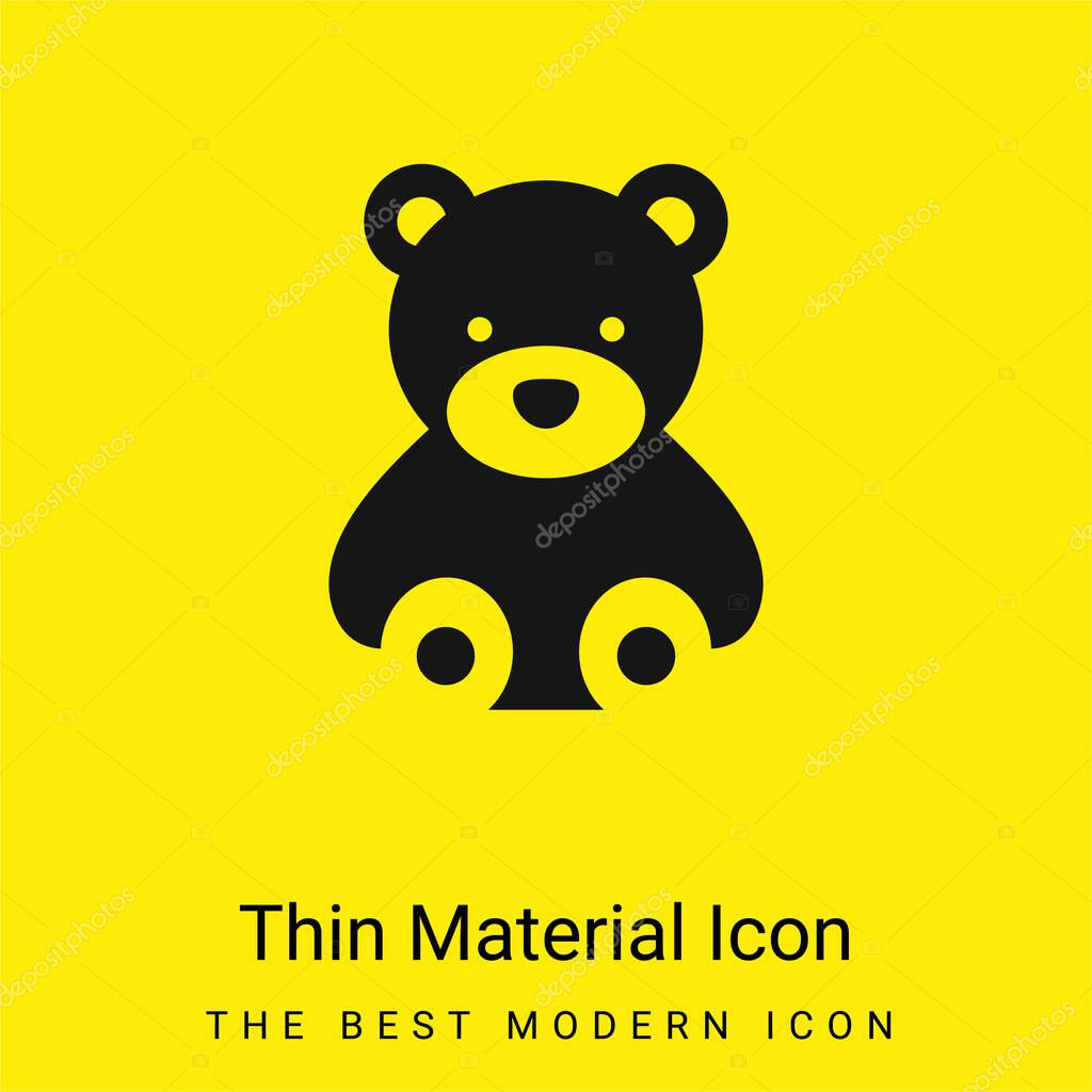 Bear minimal bright yellow material icon