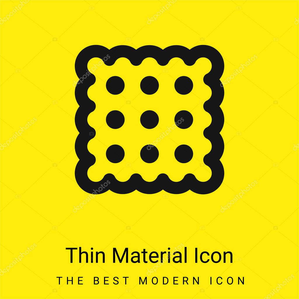 Biscuit minimal bright yellow material icon