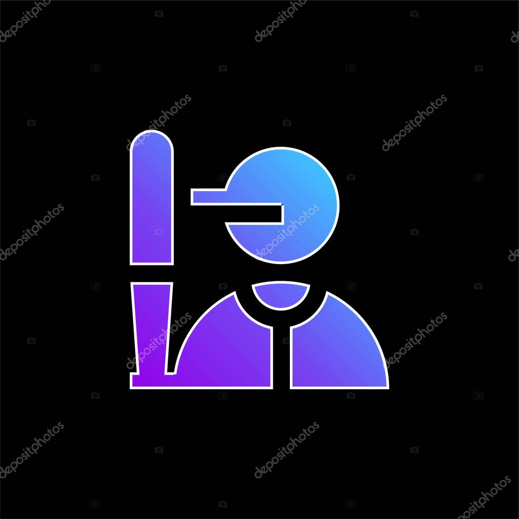 Batter blue gradient vector icon