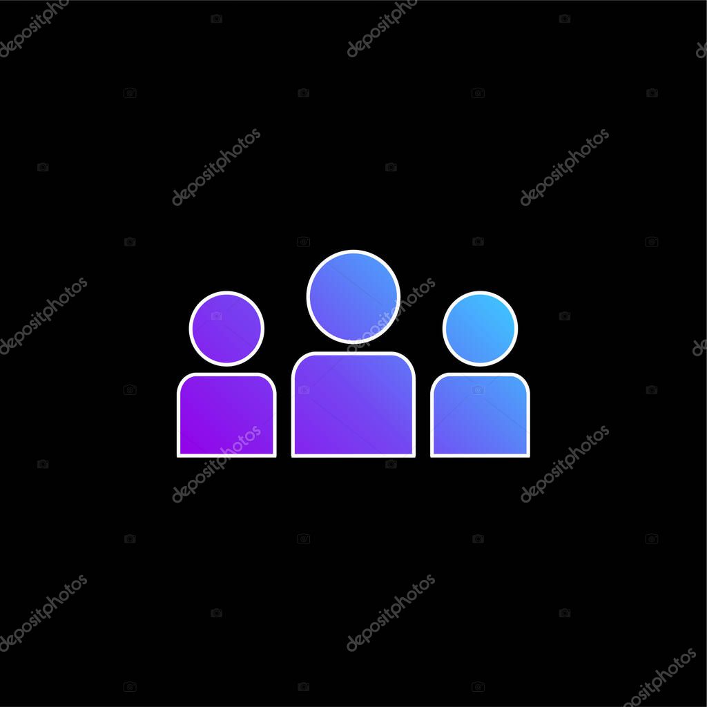 About Us blue gradient vector icon