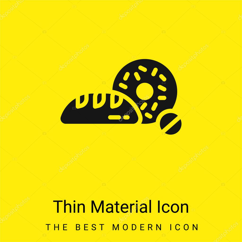 Breads minimal bright yellow material icon