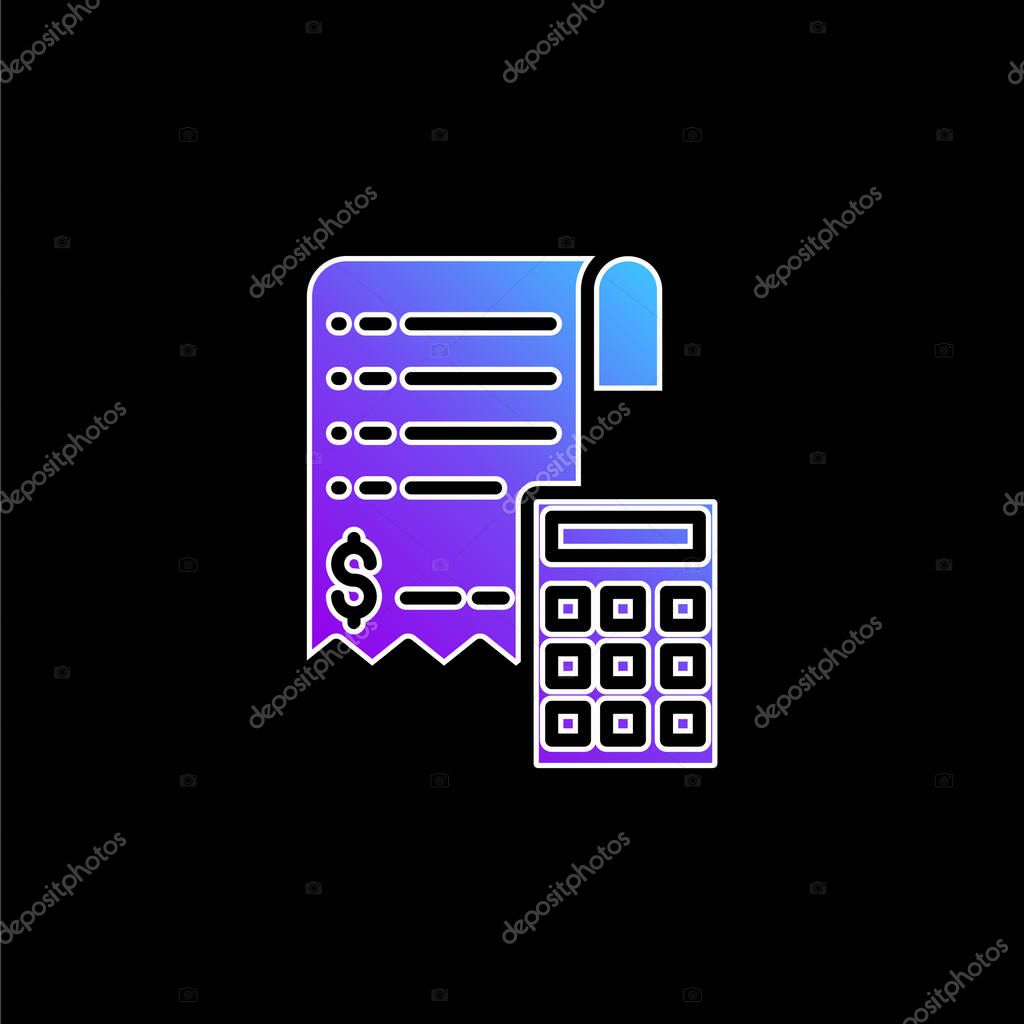 Bill blue gradient vector icon