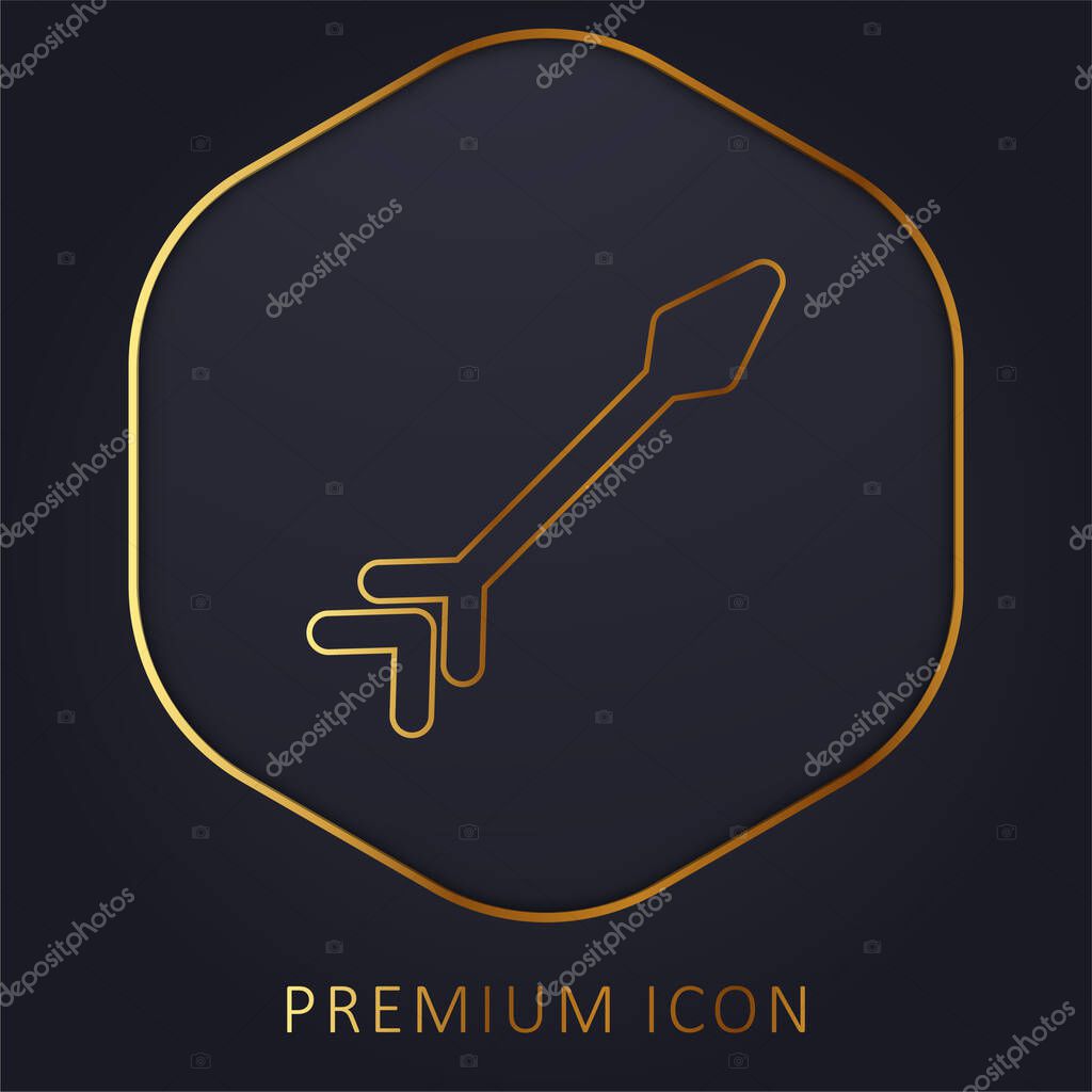 Arch golden line premium logo or icon