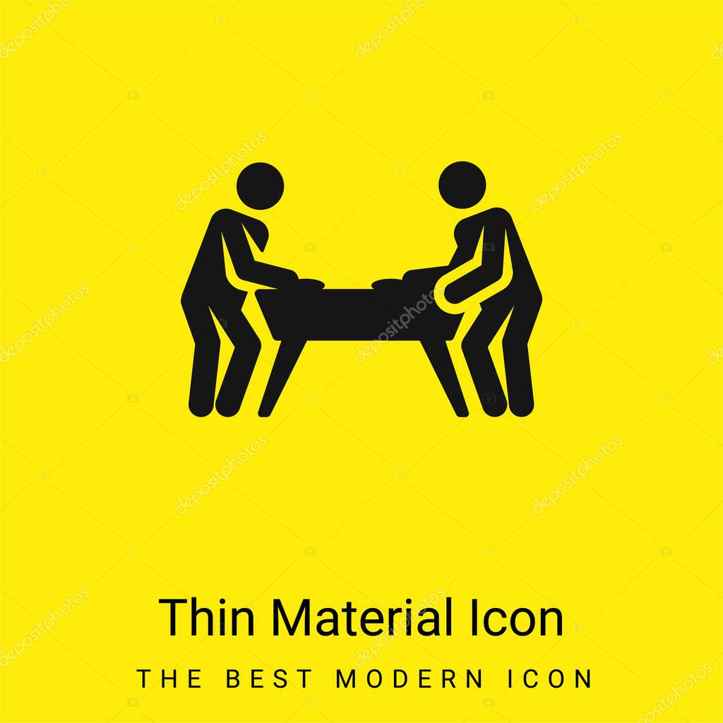 Air Hockey minimal bright yellow material icon