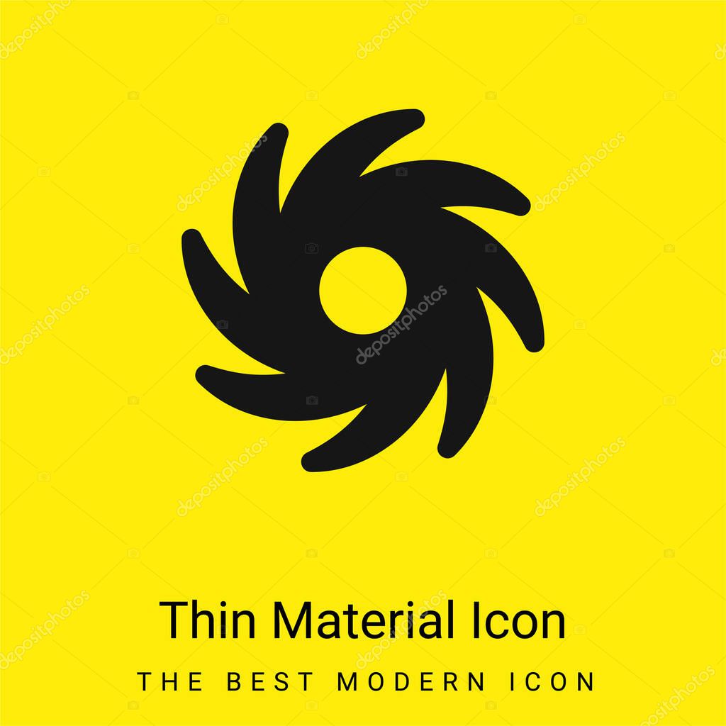 Black Hole minimal bright yellow material icon